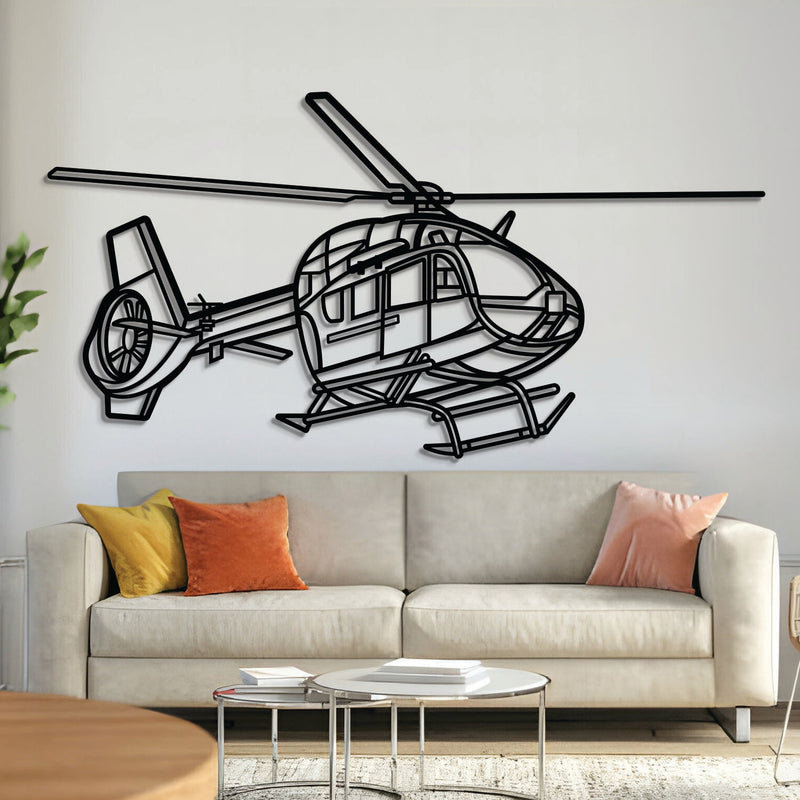 H145M LUH SOF Angle Metal Aircraft Wall Art - NCP0571, angle front view