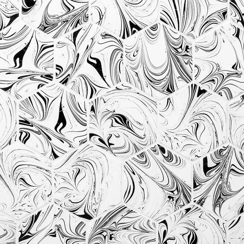Haku Glossy Hexagon 5 Ceramic Tiles 5