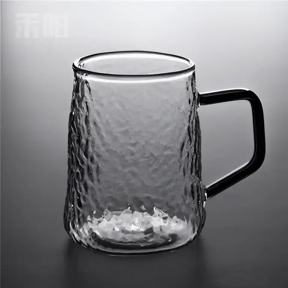 Hammered gray & amber glass water pitcher for dining room kitchen