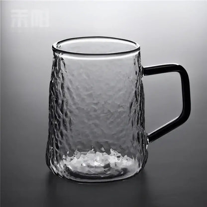 Hammered gray & amber glass water pitcher for dining room kitchen