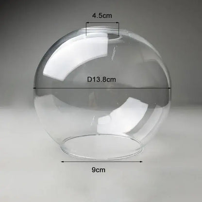 Hand blown clear glass globe lampshade for living room lighting