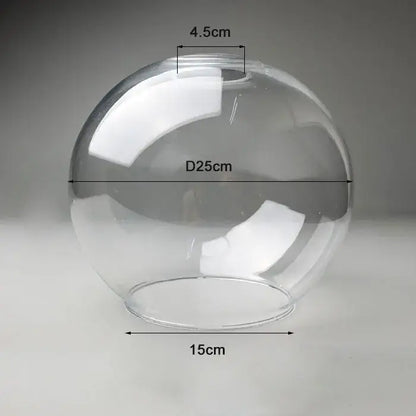 Hand blown clear glass globe lampshade for living room lighting