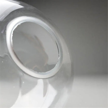 Hand blown clear glass globe lampshade for living room lighting