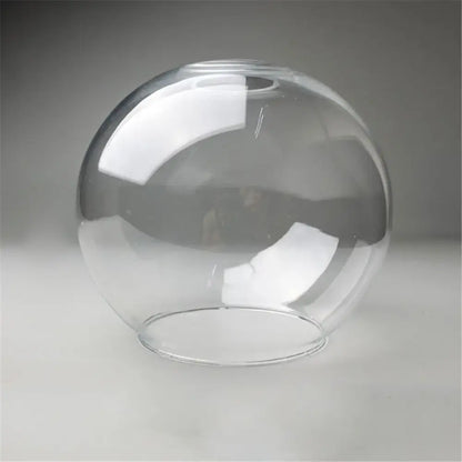 Hand blown clear glass globe lampshade for living room lighting