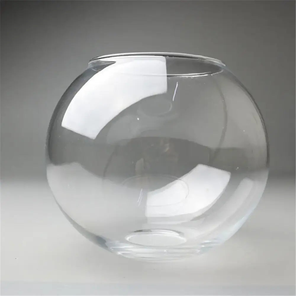 Hand blown clear glass globe lampshade for living room lighting