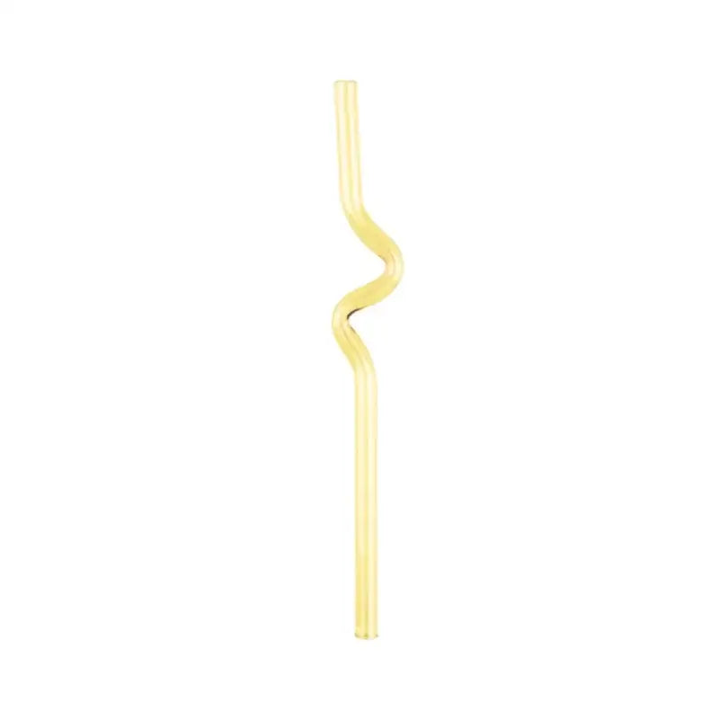Hand blown colorful twisted glass straws kitchen drinkware set