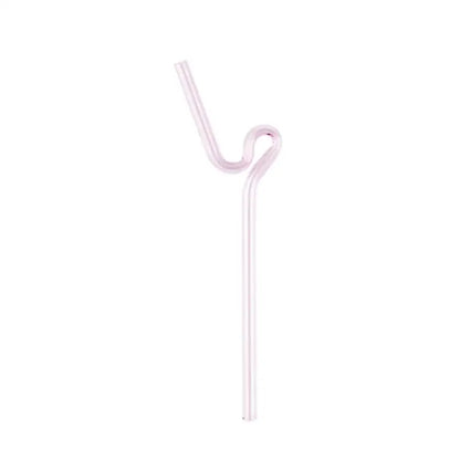 Hand blown colorful twisted glass straws kitchen drinkware set