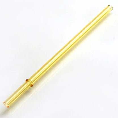 Hand blown colorful twisted glass straws kitchen drinkware set
