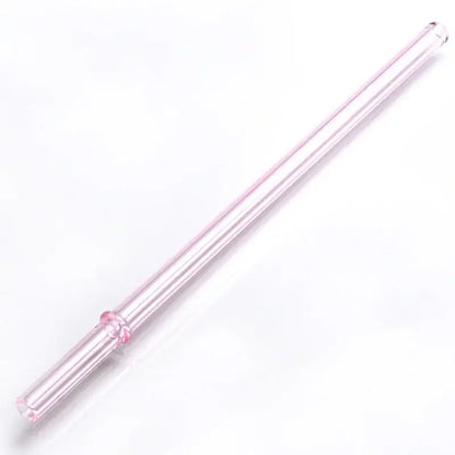 Hand blown colorful twisted glass straws kitchen drinkware set