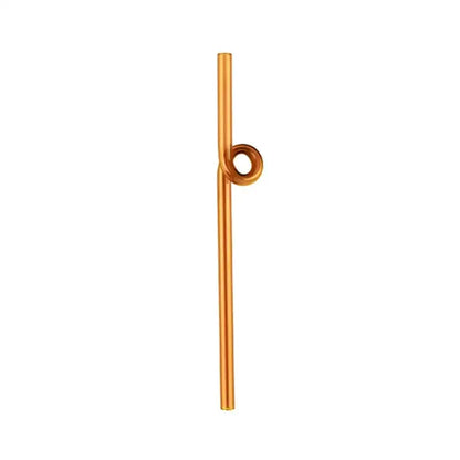 Hand blown colorful twisted glass straws kitchen drinkware set