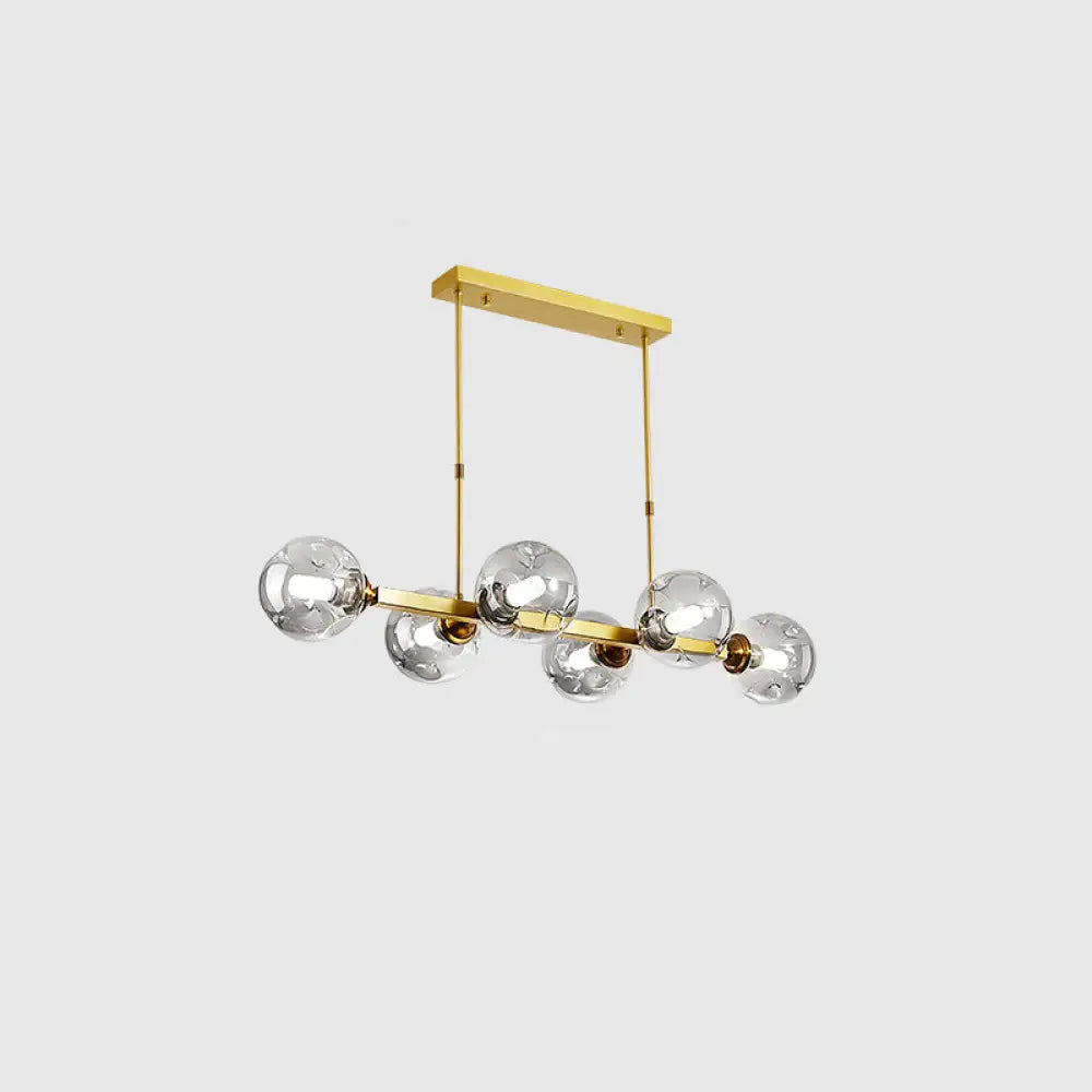 DecorBites™ Hand-Blown Glass Island Pendant Lamp for Restaurant - Modern Dimple Design