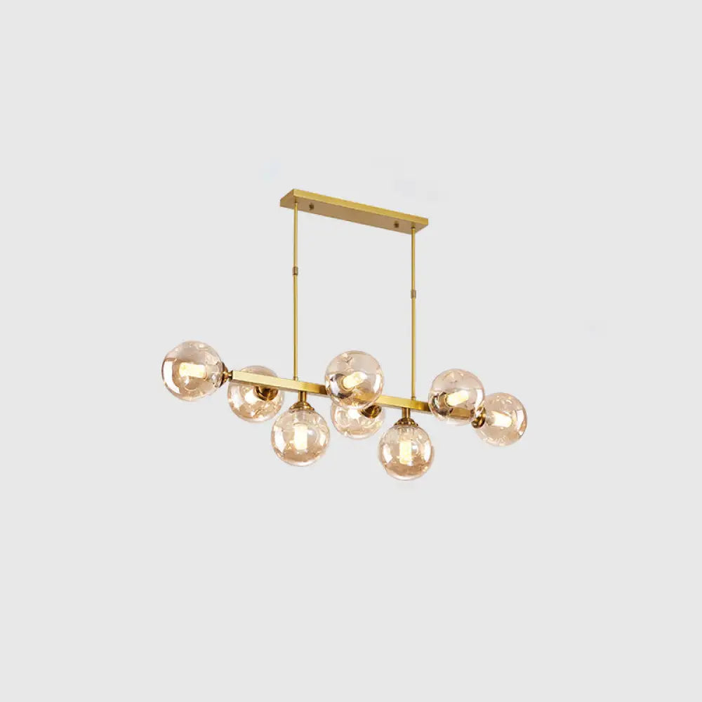 DecorBites™ Hand-Blown Glass Island Pendant Lamp for Restaurant - Modern Dimple Design