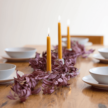 Beeswax Taper Candles - Hand-Dipped - 1 Pair