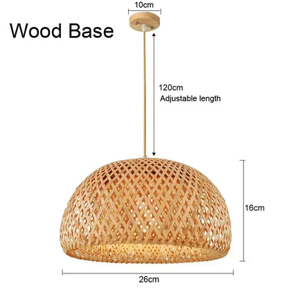 DecorBites™ Hand-Knit Bamboo Pendant Ceiling Light