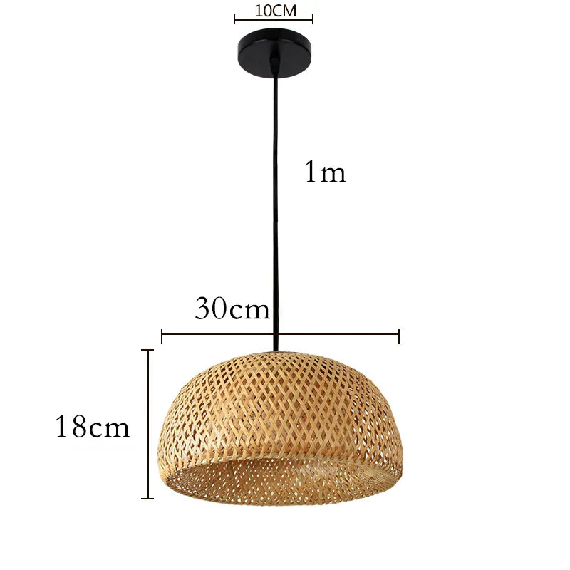 DecorBites™ Hand Knitted Chinese Style Hanging Bamboo Lamps