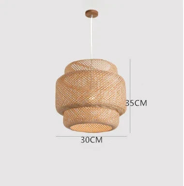 DecorBites™ Hand Knitted Chinese Style Hanging Bamboo Lamps