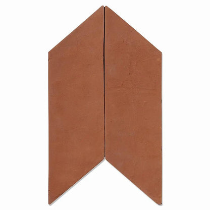 Hand Made Matte Chevron Terracotta Tiles 3x8