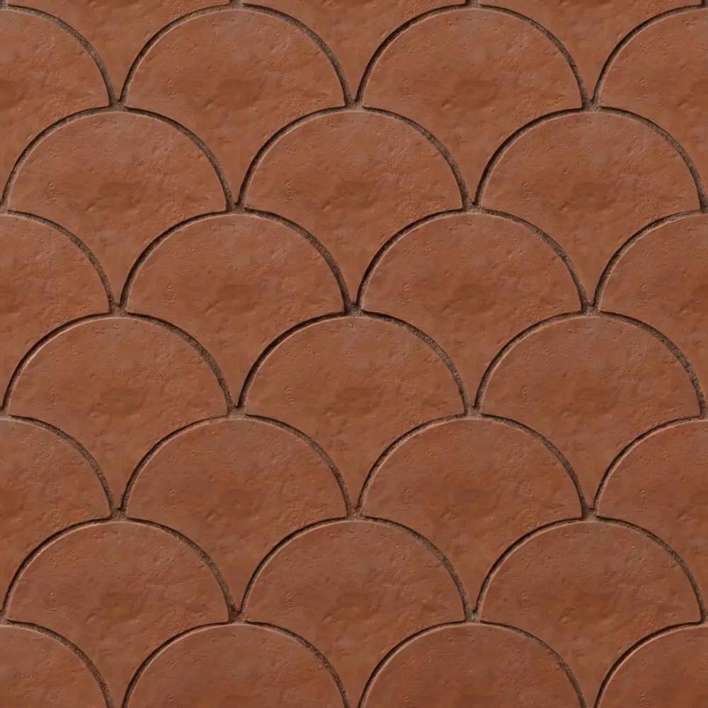 Hand Made Fan Terracotta Tiles 8