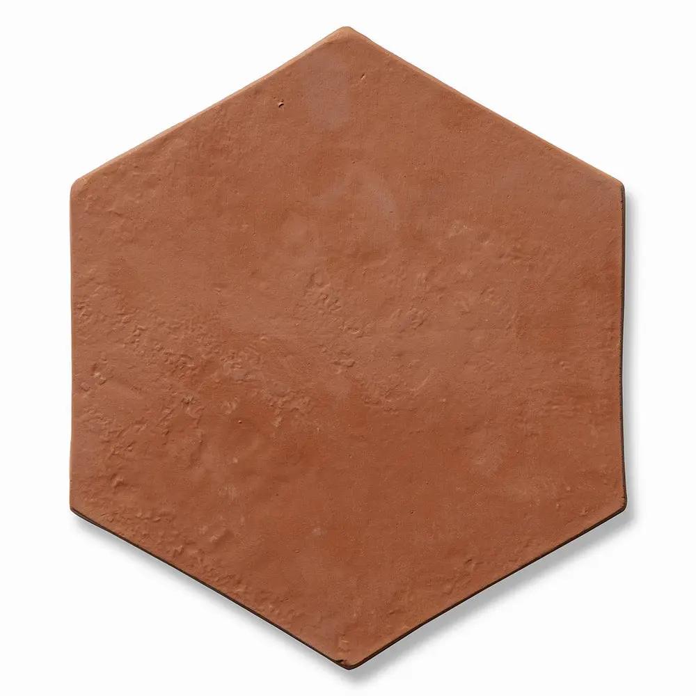 Hand Made Matte Hexagon 8 Terracotta Tiles 8