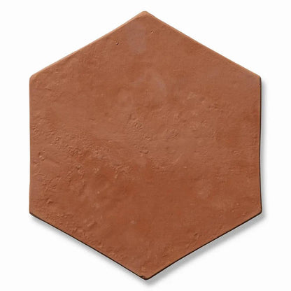 Hand Made Matte Hexagon 8 Terracotta Tiles 8