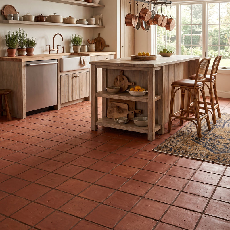 Hand Made Matte Terracotta Tiles 6x6