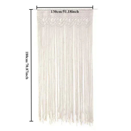 DecorBites™ Hand-woven Macrame Door Curtain Bohemia Wall Hanging Tapestry For Home Window Doorway Bedroom Living Room Wedding Backdrop Decor
