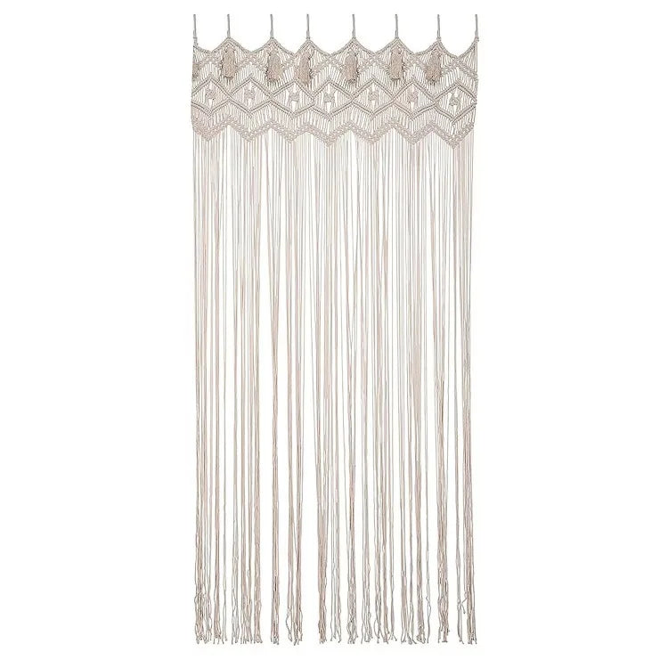 DecorBites™ Hand-woven Macrame Door Curtain Bohemia Wall Hanging Tapestry For Home Window Doorway Bedroom Living Room Wedding Backdrop Decor