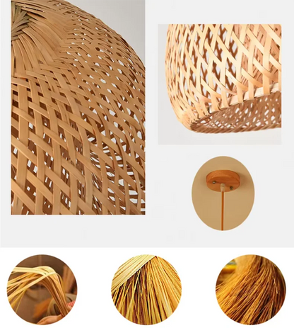 DecorBites™ Handcrafted Chinese Bamboo Pendant Lamp