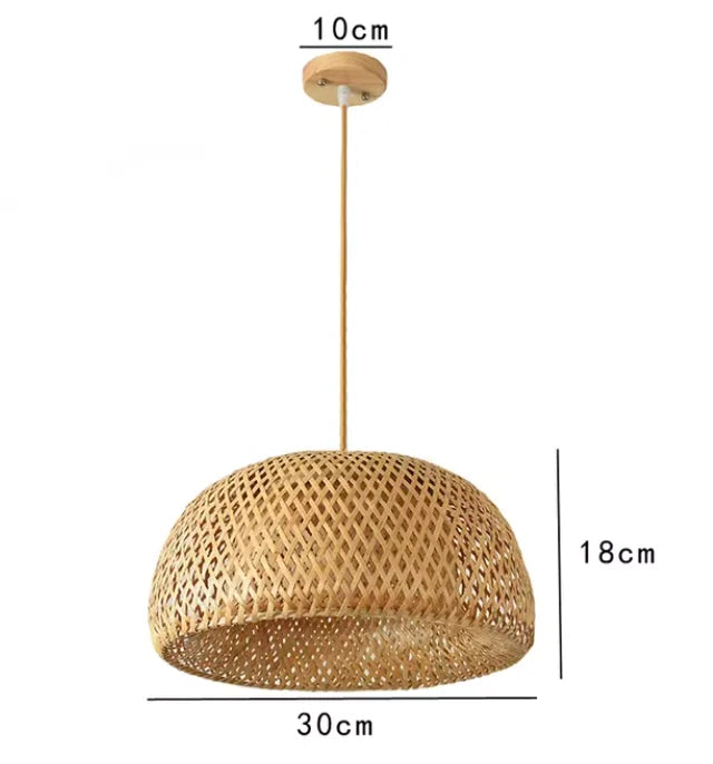 DecorBites™ Handcrafted Chinese Bamboo Pendant Lamp