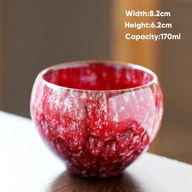 Handcrafted crackle glaze ceramic coffee cup dining room drinkware