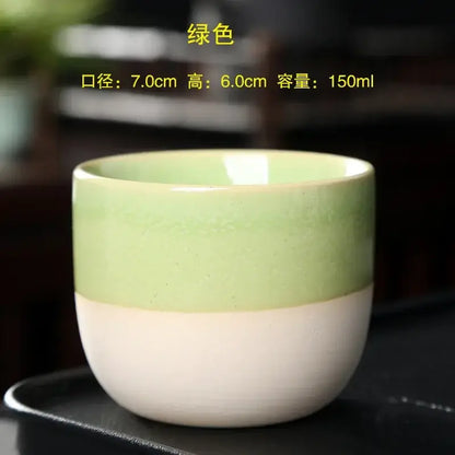 Handcrafted gradient ceramic kung fu tea cup set dining room drinkware