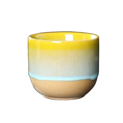 Handcrafted gradient ceramic kung fu tea cup set dining room drinkware