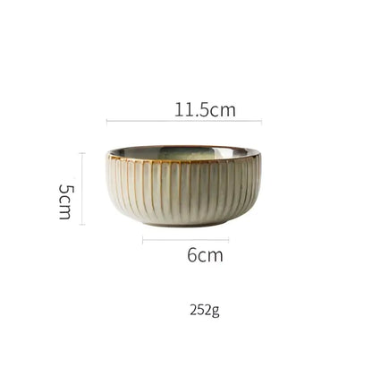 Handcrafted ridge sage & cream ceramic dessert plate dining room