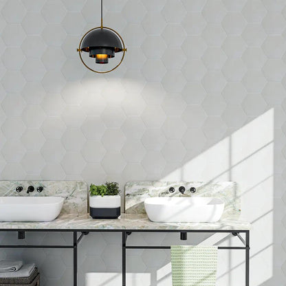 Handmade Bianca Honed Hexagon Cement Tiles 8x8