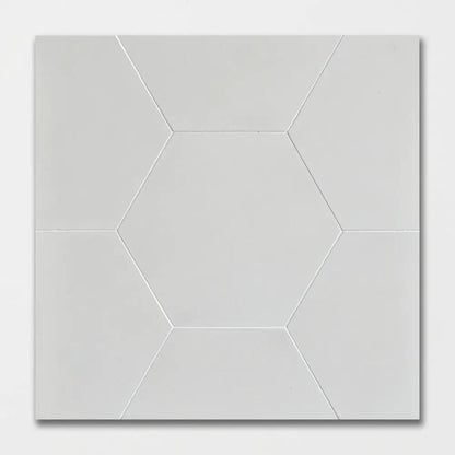 Handmade Bianca Honed Hexagon Cement Tiles 8x8