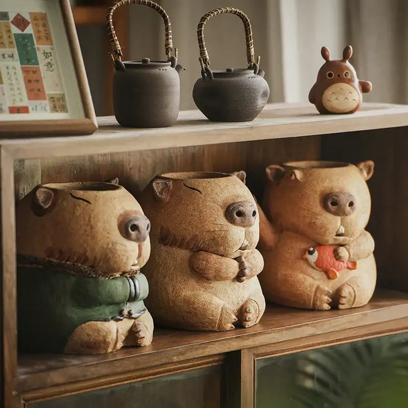 Handmade capybara carbon oven surrounding stove kitchen tea warmer