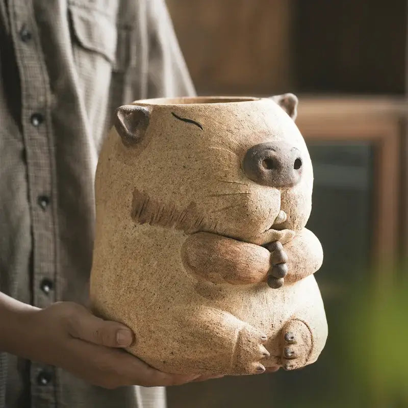 Handmade capybara carbon oven surrounding stove kitchen tea warmer