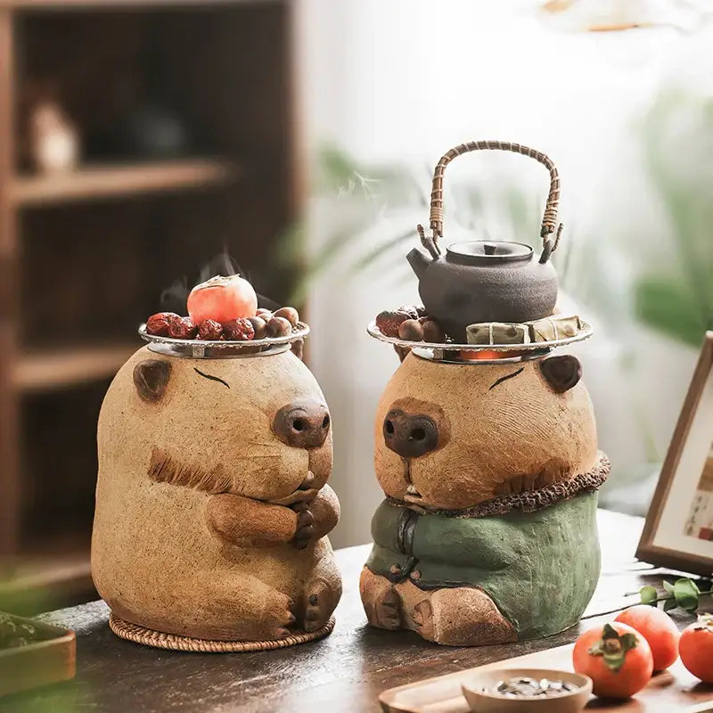 Handmade capybara carbon oven surrounding stove kitchen tea warmer