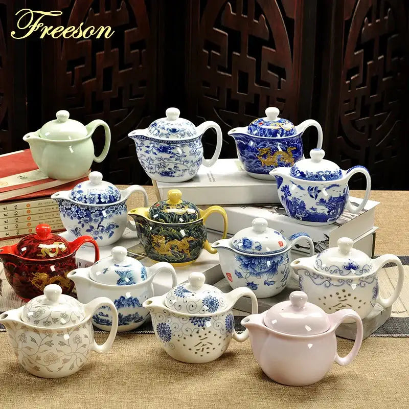 Handmade ceramic kung fu teapot – dining room dragon tea pot