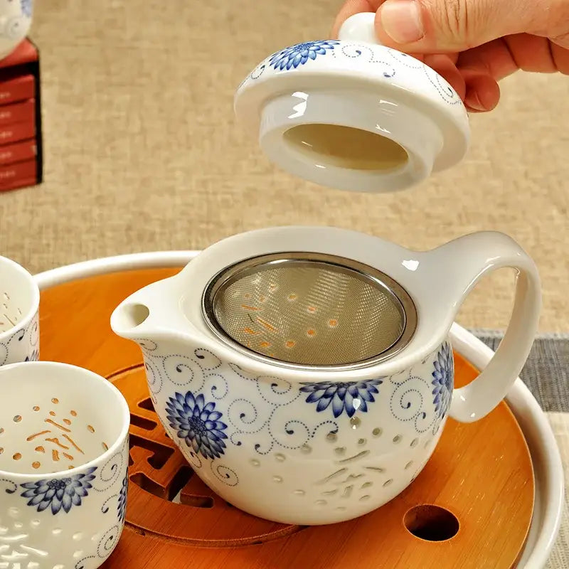 Handmade ceramic kung fu teapot – dining room dragon tea pot