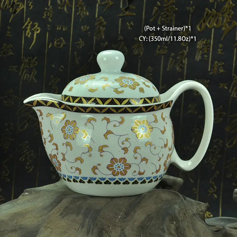 Handmade ceramic kung fu teapot – dining room dragon tea pot
