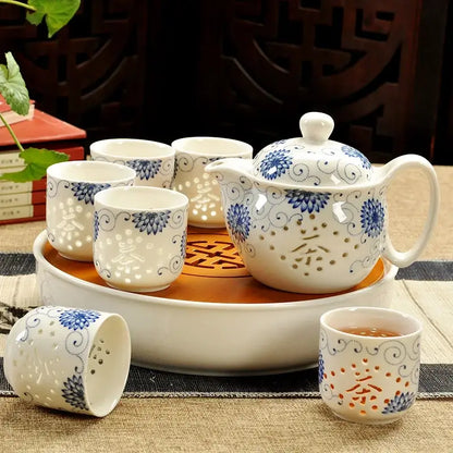 Handmade ceramic kung fu teapot – dining room dragon tea pot