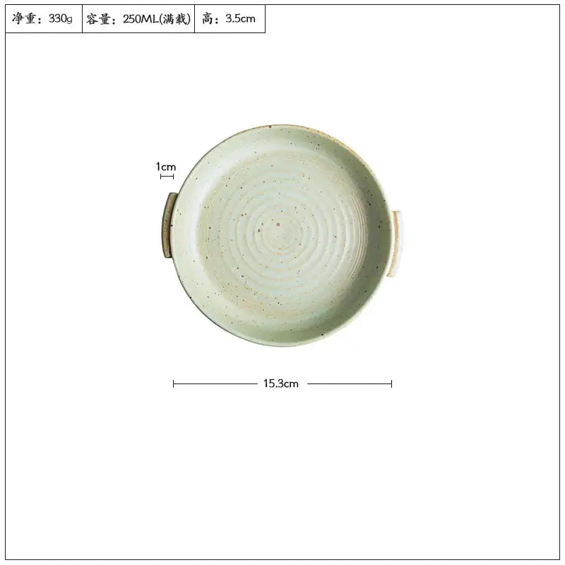 Handmade ceramic sushi plate set in speckled gray for dining room