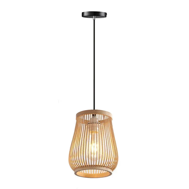 DecorBites™ Handmade Chinese Rattan Wicker Pendant Ceiling Light