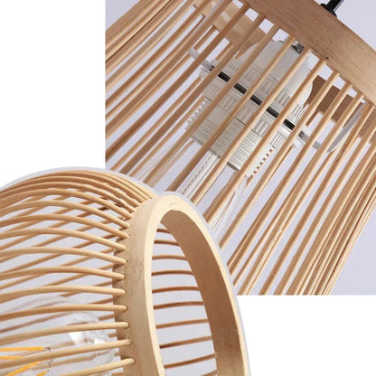 DecorBites™ Handmade Chinese Rattan Wicker Pendant Ceiling Light