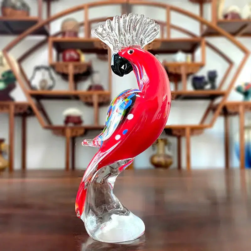 Handmade colorful crystal sika deer figurine living room glass decor