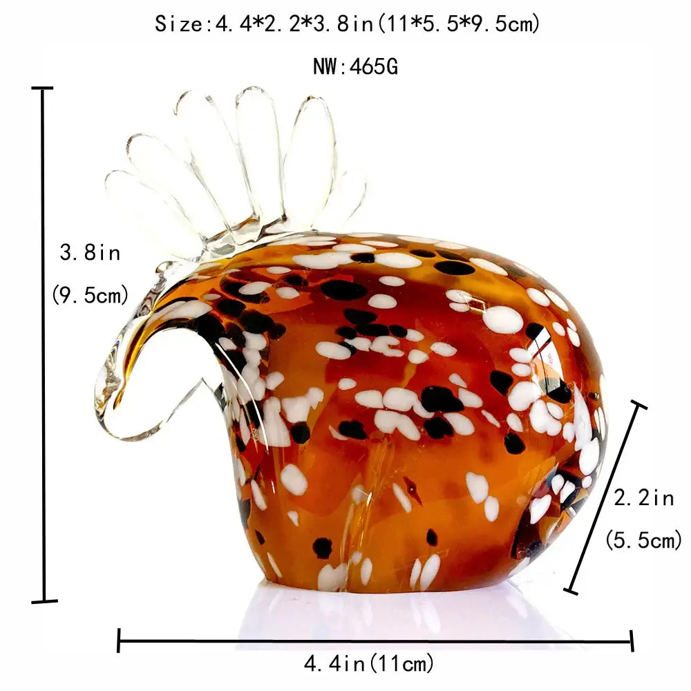 Handmade colorful crystal sika deer figurine living room glass decor