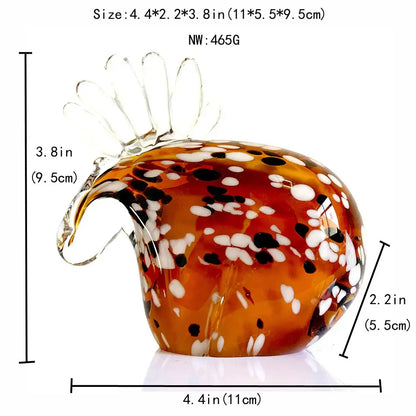 Handmade colorful crystal sika deer figurine living room glass decor