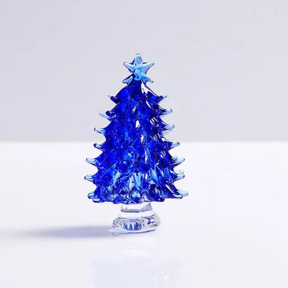 Handmade crystal christmas tree mini figurine living room decor