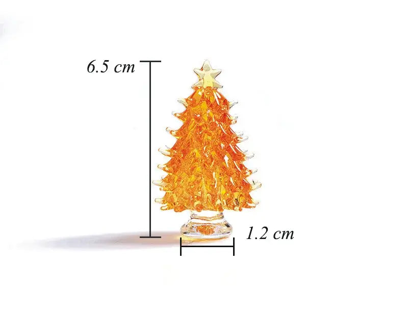 Handmade crystal christmas tree mini figurine living room decor